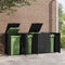 vidaXL - Containerberging - voor - 4 - containers - 276x79x117 - cm - staal - zwart