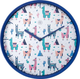 nXt- Stille Wandklok - 30 cm - Plastic - Wit - 'Alpaca'