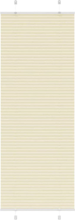 vidaXL - Plissé - rolgordijn - 75x200 - cm - stofbreedte - 74,4 - cm - polyester - crème