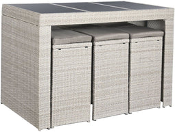 Tafel met zes stoelen DKD Home Decor 143 x 80 x 100 cm