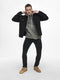 ONLY & SONS ONSLOUIS LIFE JACKET - Sherpa spijkerjas - Knoopsluiting - Zwart