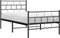 vidaXL - Bedframe - met - hoofd- - en - voeteneinde - metaal - zwart - 90x190 - cm