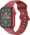 imoshion Siliconen⁺ bandje - Geschikt voor Apple Watch 1, 2, 3, 4, 5, 6, 7, 8, 9, 10, SE, Ultra (2) - 44/45/46/49 mm - Rood - M/L