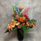 Emerald - Boeket Exotic Mix - 65cm hoog - Oranje - 17 stelen - Kunstboeket - Zijde boeket