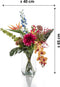 Emerald - Boeket Exotic Mix - 65cm hoog - Oranje - 17 stelen - Kunstboeket - Zijde boeket