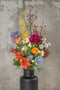 Emerald - Boeket XL Flower Bomb - 108cm hoog - Oranje - 13 stelen - Kunstboeket - Zijde boeket