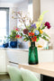 Emerald - Boeket XL Flower Bomb - 108cm hoog - Oranje - 13 stelen - Kunstboeket - Zijde boeket