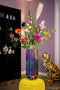 Emerald - Boeket XL Flower Power - 95cm hoog - Fuchsia - 11 stelen - Kunstboeket - Zijde boeket