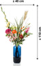 Emerald - Boeket XL Flower Power - 95cm hoog - Fuchsia - 11 stelen - Kunstboeket - Zijde boeket