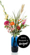 Emerald - Boeket XL Flower Power - 95cm hoog - Fuchsia - 11 stelen - Kunstboeket - Zijde boeket