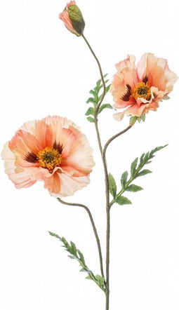 Emerald Emerald Kunstbloemen Poppy Klaproos Peach Oranje Roze x3 90 cm 421922