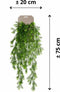 Emerald - Kunst Hangplant Asparagus Sprengeri 75cm - Kunstplanten voor binnen