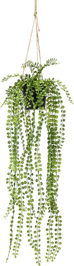 Emerald - Kunst Hangplant in pot Ficus Pumila 60cm - Kunstplanten voor binnen