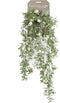 Emerald - Kunst Hangplant Roos Mini wit 75cm - Kunstplanten voor binnen
