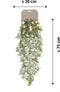 Emerald - Kunst Hangplant Roos Mini wit/roze 75cm - Kunstplanten voor binnen