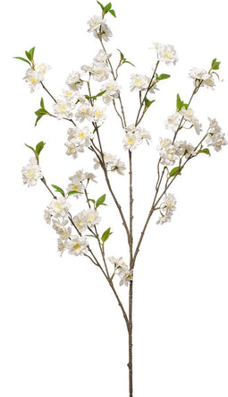 Emerald - Kunstbloem Kersenbloesem tros 120cm wit - Kunstplanten voor binnen