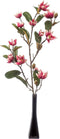 Emerald Kunstbloem Magnolia Pearl tak - 87 cm - fuchsia - Kunst zijdebloemen