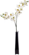 Emerald Kunstbloem Orchidee - 100 cm - wit/groen - losse tak - kunst zijdebloem - Phalaenopsis