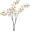 Emerald Kunstbloem Orchidee - 100 cm - wit/groen - losse tak - kunst zijdebloem - Phalaenopsis