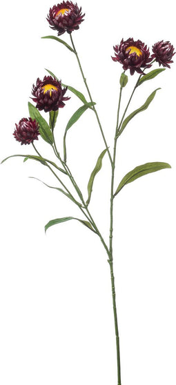 Emerald - Kunstbloem Strobloem 70cm paars - Kunstplanten voor binnen