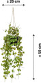 Emerald Kunstplant hangend in pot lantaarnplant 50 cm