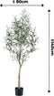 Emerald - Kunstplant - in - kunststof - pot - olijfboom - 140 - cm