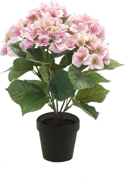 Emerald - Kunstplant in pot Hortensia roze 40cm - Kunstplanten voor binnen