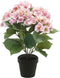 Emerald - Kunstplant in pot Hortensia roze 40cm - Kunstplanten voor binnen