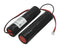 Emergency light battery NiCd 4.8V 1800mAh 2x L1x2 Sub-C with cable and plug replaces Elubat 275 617