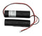 Emergency light battery NiCd 4.8V 1800mAh 2x L1x2 Sub-C with cable and plug replaces Elubat 275 617