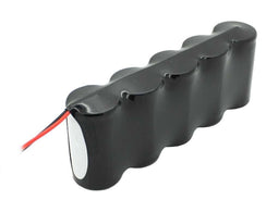 Emergency light battery NiCd 6.0V 4500mAh F1x5 Mono D with 200mm cable on one side suitable for 6 V