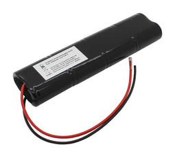Emergency light battery NiCd 9.6V 1800mAh L2x4 Sub-C with 200mm cable on one side