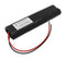 Emergency light battery NiCd 9.6V 1800mAh L2x4 Sub-C with 200mm cable on one side