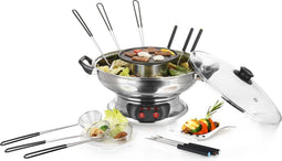 Emerio HPS-121313 - Fondue SET - 6 Persoons - Inhoud 4L - Temperatuur Instelbaar - Roestvrijstaal