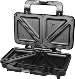 Emerio ST-125833 - Dubbele sandwichmaker - BPA-vrij, Voor driehoekige sandwich, Anti-aanbaklaag, 900 watt, Zwart