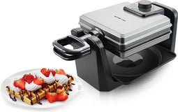 Emerio WM-110984.4 - Wafelijzer - bakplaat voor Belgische wafels - bakt 4 wafels - Anti Aanbaklaag