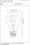 Lucide A60 - Filament lamp - Dimbaar - Ø 6 cm - E27 - 4,9W 2200K - Amber