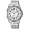 Q&Q Q576J204Y - Horloge - Analoog - Heren - Mannen - stalen band - Rond - Cijfers - Staal - Zilverkleurig - Wit