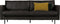 BePureHome Rodeo Classic Bank 2-Zits - Leer - Zwart - 83x230x88