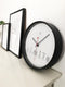 nXt - Stille Wandklok - 30 cm - Plastic - Zwart/Wit - 'Worldtour'