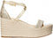 Michael Kors Serena Wedge - Sleehaksandaal - Metallic canvas - Goud - Maat 41