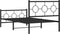 vidaXL - Bedframe - met - hoofd- - en - voeteneinde - metaal - zwart - 100x200 - cm