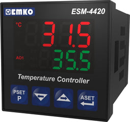Emko ESM-4420 2-punt, P, PI, PD, PID Temperatuurregelaar J, K, R, S, T, Pt100 -200 tot 1700 °C Relais 5 A, SSR (l x b x