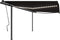 vidaXL - Luifel - automatisch - met - LED - en - windsensor - 4,5x3 - m - antracietkleur
