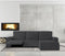 Hoes voor chaise longue met korte armleuning rechts Eysa JAZ Donker grijs 120 x 120 x 360 cm