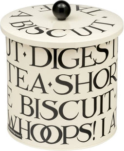 Emma Bridgewater - Bewaarbus Black Toast - Zwart/crème- Bewaarblik - Blik - Rond - Ø 17 x 17 cm
