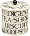 Emma Bridgewater - Bewaarbus Black Toast - Zwart/crème- Bewaarblik - Blik - Rond - Ø 17 x 17 cm