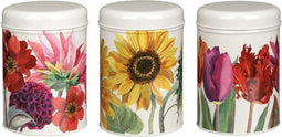 Emma Bridgewater - Set van 3 bewaarbussen Flowers - Bewaarblik - Bloemen - Blik - Ø 10,5 x 14,5 cm