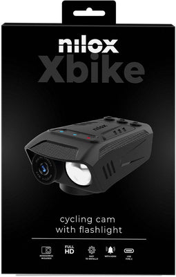 Nilox Bike Cam - 3in1 Fietscamera - 1000 lumen LED-licht - Zwart