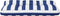 vidaXL - Palletkussen - gestreept - 70x40x12 - cm - stof - blauw - en - wit